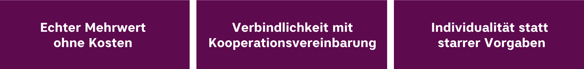 Drei Vorteile der finschool in lila Boxen